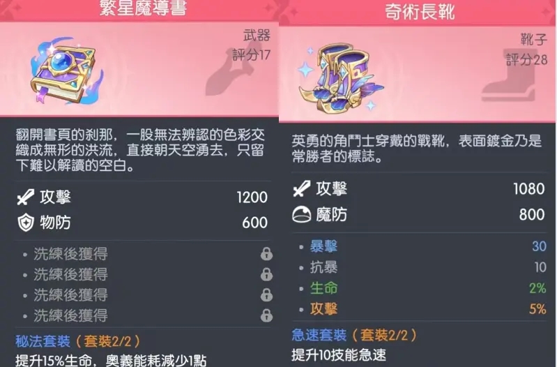 常见角色装备推荐5