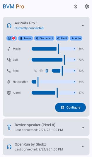 BluetoothVolumeManager蓝牙音量控制高级版