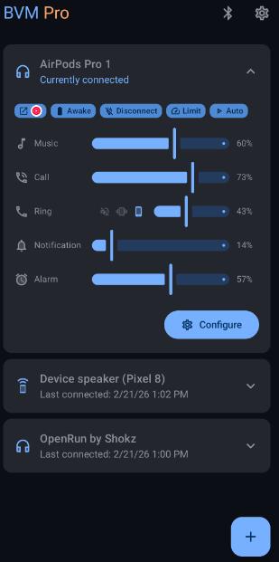 BluetoothVolumeManager蓝牙音量控制高级版